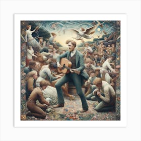 Man With A Guitar Art Print