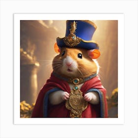 Hamster Traveler Art Print