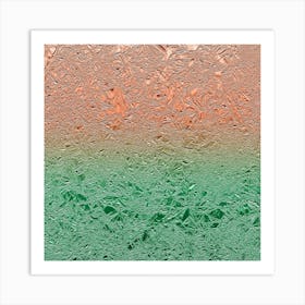 Orange And Green Aluminum Foil Art Print