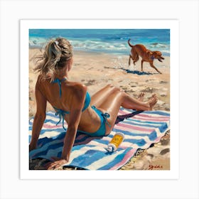 Day At The Beach 8 Art Print