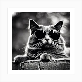 Cat In Sunglasses 7 Art Print