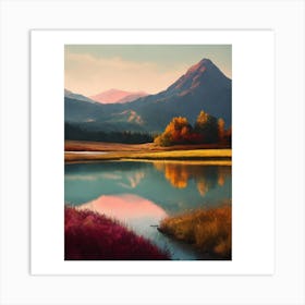 'Sunrise At The Lake' Art Print