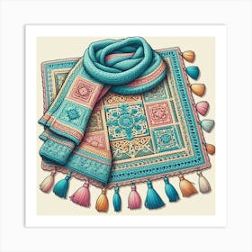 Scarf With Tassels Art Print