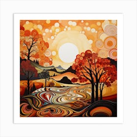 Sunset In The Valley Art Print