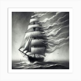 Long Ship Art Print