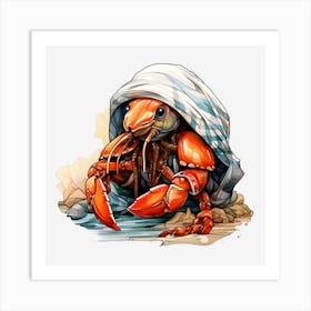 Cute Crab Art Print