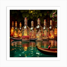 Venice In Bottles 12 Art Print