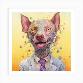 Dog In A Suit 1 Art Print