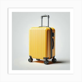 Yellow Suitcase On Wheels 3 Art Print