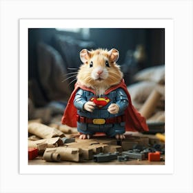 Superman Hamster 6 Art Print