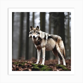 Wolf In The Forest 2 Art Print