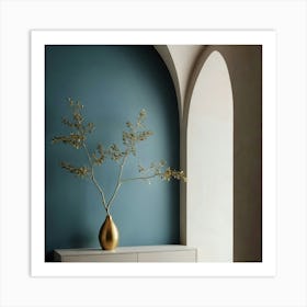 Vase In A Blue Vase Art Print