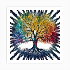 Rainbow Soul Tree (4) 1 Art Print