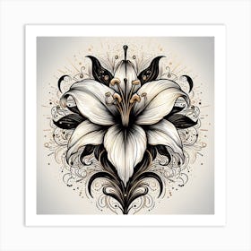 Lily flower 1 Art Print