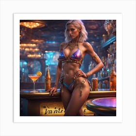 Sexy Bartender 1 Art Print