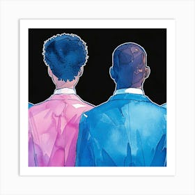 Four Men In Suits Art Print