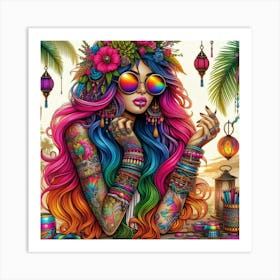 Hawaiian Girl Art Print