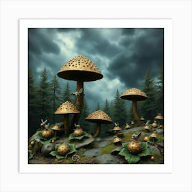 Mushroom Forest 19 Art Print