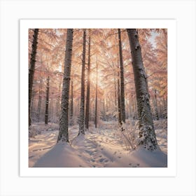 Snowy Forest Art Print