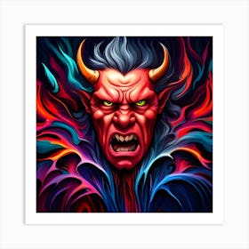 Devil Face Art Print