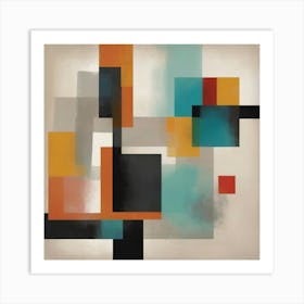 Abstract Squares paintings art print Art Print