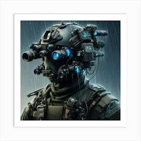 Soldier In The Rain 3 Art Print