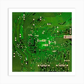 Background Green Board Business Art Print