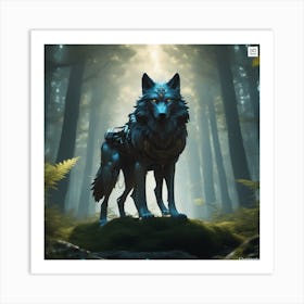 Wolf In The Forest 67 Art Print