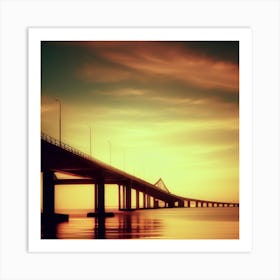Sunset Bridge - Bridge Stock Videos & Royalty-Free Footage Art Print