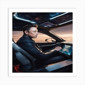 Tesla Model S Art Print