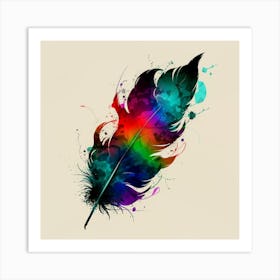 Feather Painting Art Print