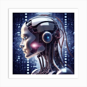 Portrait Of A Robot 34 Art Print