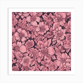 Pink Flowers Art Print