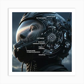 Futuristic Astronaut Art Print