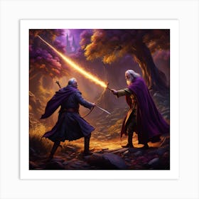 Two Knights Fighting Art Print