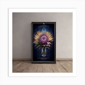 Australian Flower Bouquet With Protea 1 Art Print