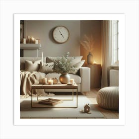 Living Room With Candles 5 Art Print