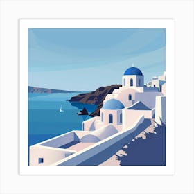 Santorini Island Art Print