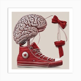 Brain In A Shoe Art Print