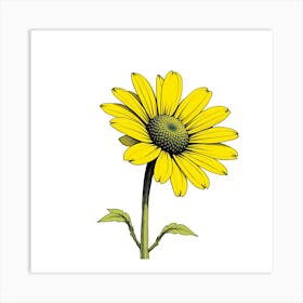 Yellow Daisy 4 Art Print