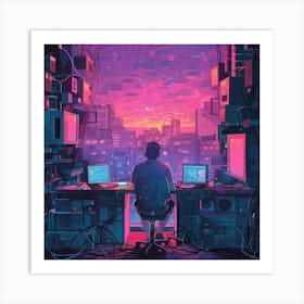 Man In The City Art Print