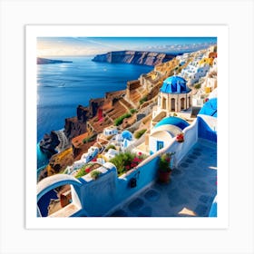 Santorini, Greece Art Print