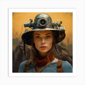 Girl In A Hat 2 Art Print