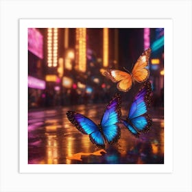 Butterflies In The Rain Art Print