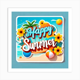 Happy Summer Art Print