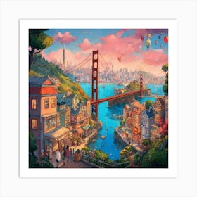 Ghibli San Francisco (1) Art Print