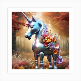 Unicorn In The Forest Art Print