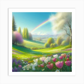 Rainbow In The Spring Art Print