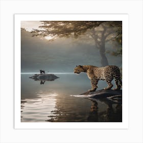 Leopards In The Forest Art Print