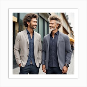 Two Men In Suits Art Print